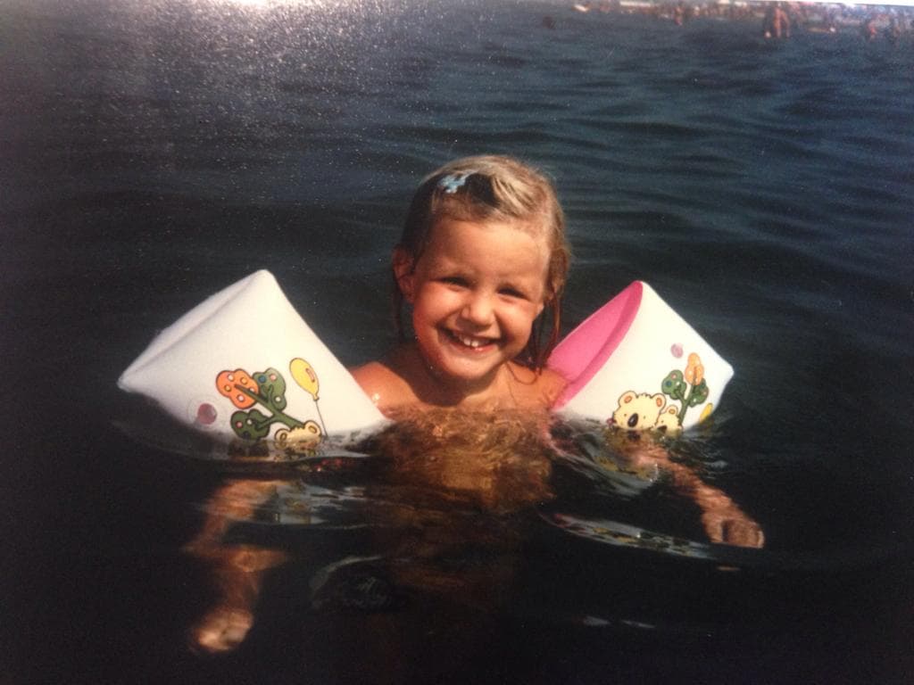 Amandine enfant, été en Italie