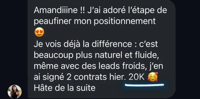 Résultat réel d'un participant