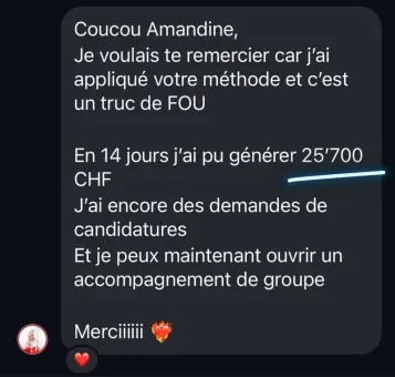 Résultat réel d'un participant
