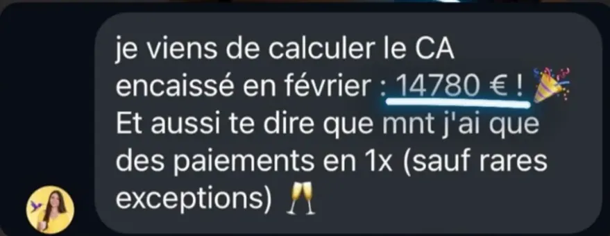 Résultat réel d'un participant